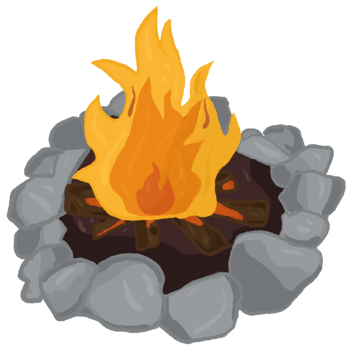 Cute gorgeous campfire png