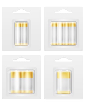 energy battery power in silvery gold color vector illustration isolated on white background