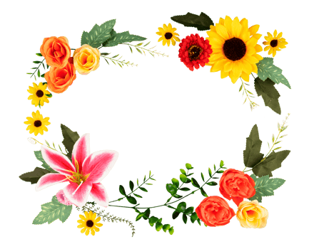 Spring floral frame copy space png