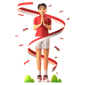 Character Independence Day Of Indonesia png