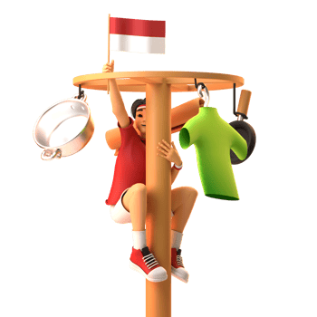 Character Independence Day Of Indonesia areca climbing competition png