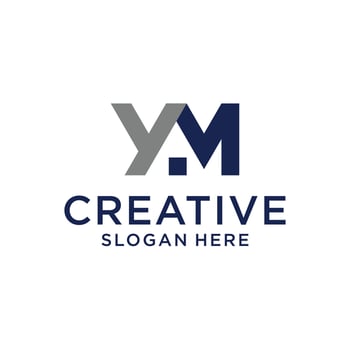 Abstract letter monogram logo design template vector