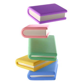 Color 3D Stack of Closed Books in air Icon Isolated with clipping path. Render Educational or Business Literature. Reading Education, E-book, Literature, Encyclopedia, Textbook Illustration png