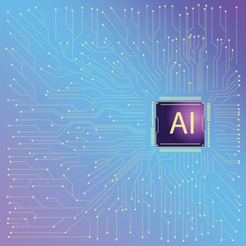 Ai image vector, Abstract background vector