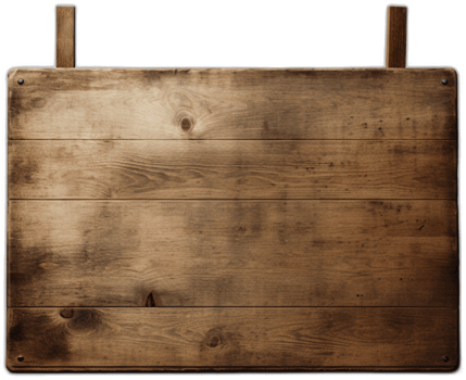 Wooden signboard AI Generated png