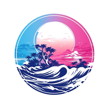Summer tropical design for T-shirt png