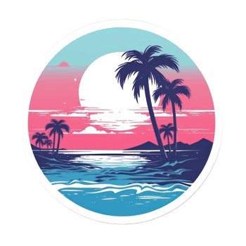 Summer tropical design for T-shirt png