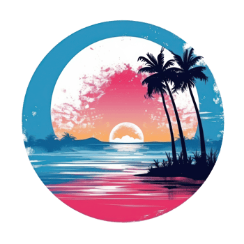Summer tropical design for T-shirt png