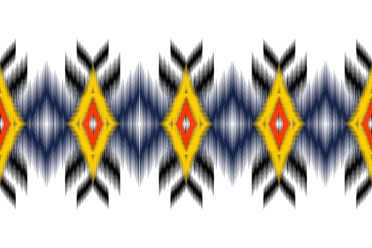 Ikat vector ethnic seamless pattern design. Ikat Aztec fabric carpet ornaments textile decorations wallpaper.