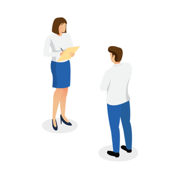 Isometric people talking. Business communication png