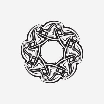 black tribal vector logo design icon and sign tribal