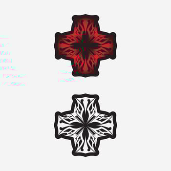 black tribal vector logo design icon and sign tribal