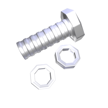 3D icon nail and nuts rendered isolated on the transparent background png