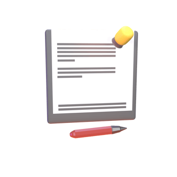 3D icon employment contract rendered isolated on the transparent background png