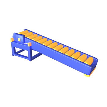 3D icon factory conveyor belt rendered isolated on the transparent background png