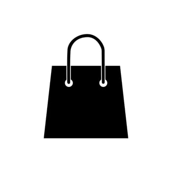 Shopping bag icon on white background. vector