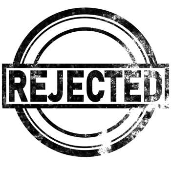 Rejected Black Ink Stamp, Rubber Stamp or Seal png