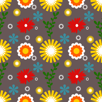 colorful abstract seamless patterns with flowers. Hand drawn vector illustrations. Every pattern is isolated