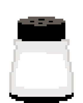 Black pepper bottle on white background. vector