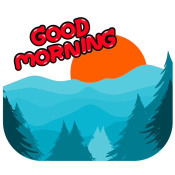 Good morning in nature scene png