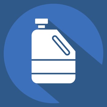 Icon Antifreeze. related to Spare Parts symbol. long shadow style. simple design editable. simple illustration vector