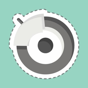 Sticker line cut Brake Lining. related to Spare Parts symbol. simple design editable. simple illustration vector