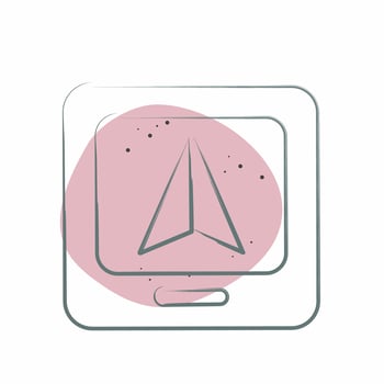 Icon GPS machine. related to Spare Parts symbol. Color Spot Style. simple design editable. simple illustration vector