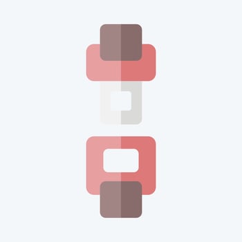 Icon Seat Belt. related to Spare Parts symbol. flat style. simple design editable. simple illustration vector