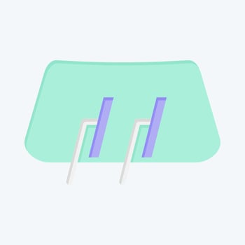 Icon Wiper. related to Spare Parts symbol. flat style. simple design editable. simple illustration vector