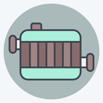 Icon Radiator. related to Spare Parts symbol. color mate style. simple design editable. simple illustration vector