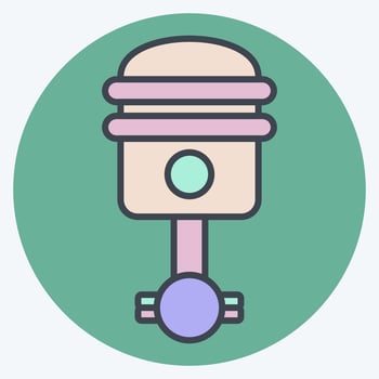 Icon Piston. related to Spare Parts symbol. color mate style. simple design editable. simple illustration vector