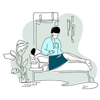 Medical illustration minimalist flat design illustration perfect for UI UX on medical websites and mobile apps. it can enhance your medical websites, infographics, and communications with patients vector