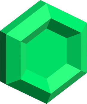 3d rendered hexagon gem crystal jewelry png