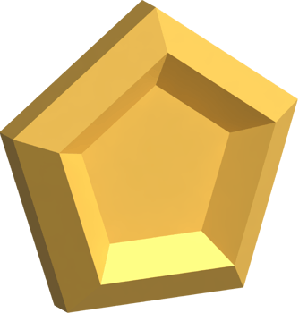 3d rendered pentagon gem crystal jewelry png