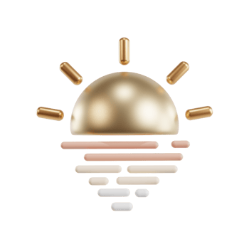 3D Icon Maghrib Sunset. Symbol of Evening Prayer and Spiritual Serenity in Web and App Design png