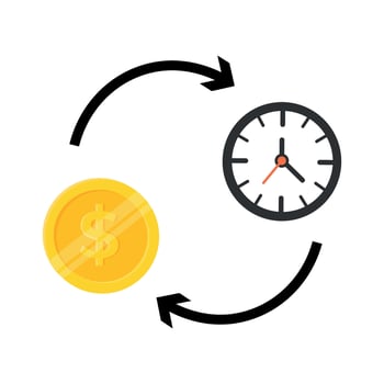 Time is money icon vector