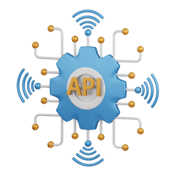 3d rendering api setting isolated useful for technology, programming, development, coding, software, app, computing, server and connection design element png