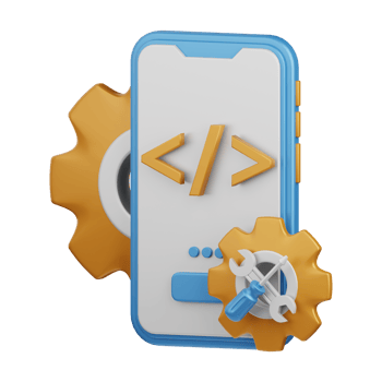 3d rendering app development isolated useful for technology, programming, development, coding, software, app, computing, server and connection design element png