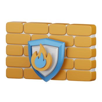 3d rendering firewall security isolated useful for technology, programming, development, coding, software, app, computing, server and connection design element png