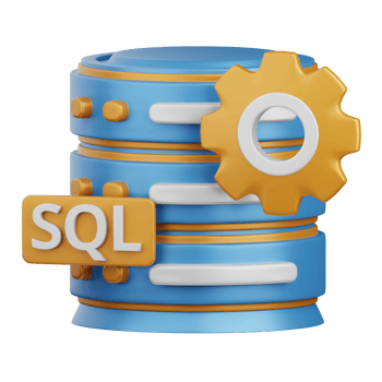 3d rendering sql isolated useful for technology, programming, development, coding, software, app, computing, server and connection design element png
