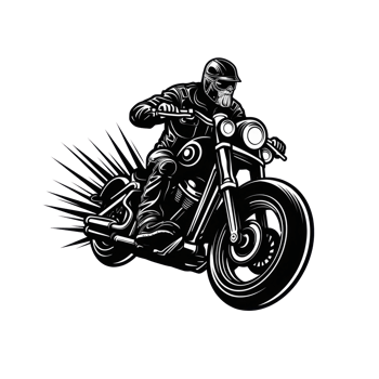 Black motorcycle club logo isolated png