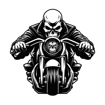 Black motorcycle club logo isolated png