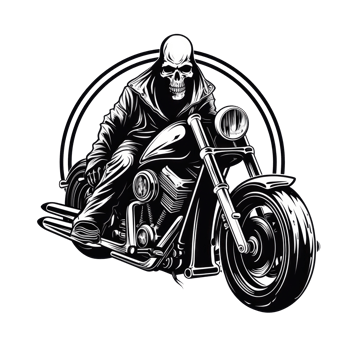 Black motorcycle club logo isolated png