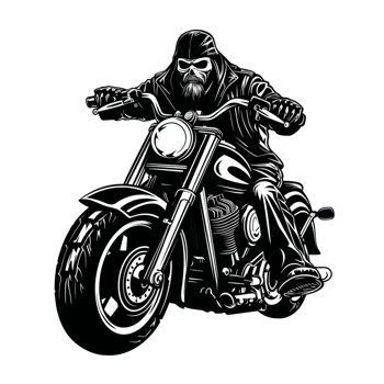 Black motorcycle club logo isolated png