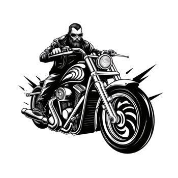 Black motorcycle club logo isolated png
