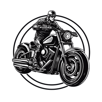 Black motorcycle club logo isolated png