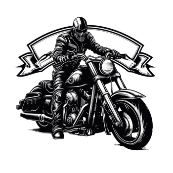 Black motorcycle club logo isolated png