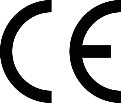 CE mark symbol . European Conformity certification mark . vector
