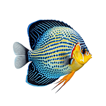 Tropical fish isolated on transparent background, created with generative AI png