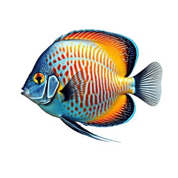 Tropical fish isolated on transparent background, created with generative AI png